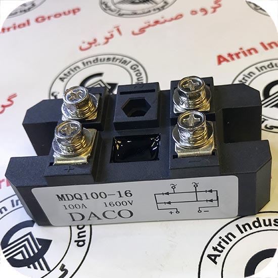 MDQ100-16 ماژول پل دیود تکفاز پر قدرت 100 آمپر 1600 ولت